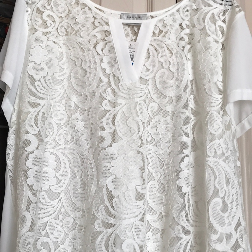 White lace ladies blouse